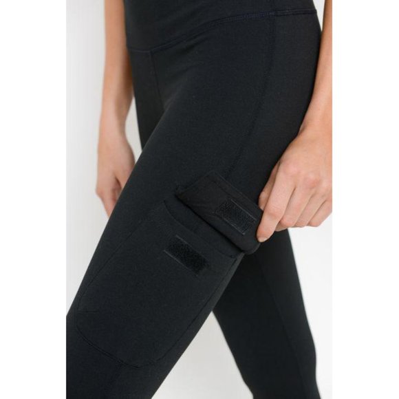 Highwaist Cargo Leggings with Velcro Pockets - Picture 6 of 9